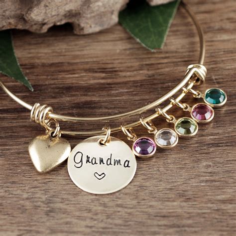 personalised grandma bracelet|personalized jewelry for grandma.